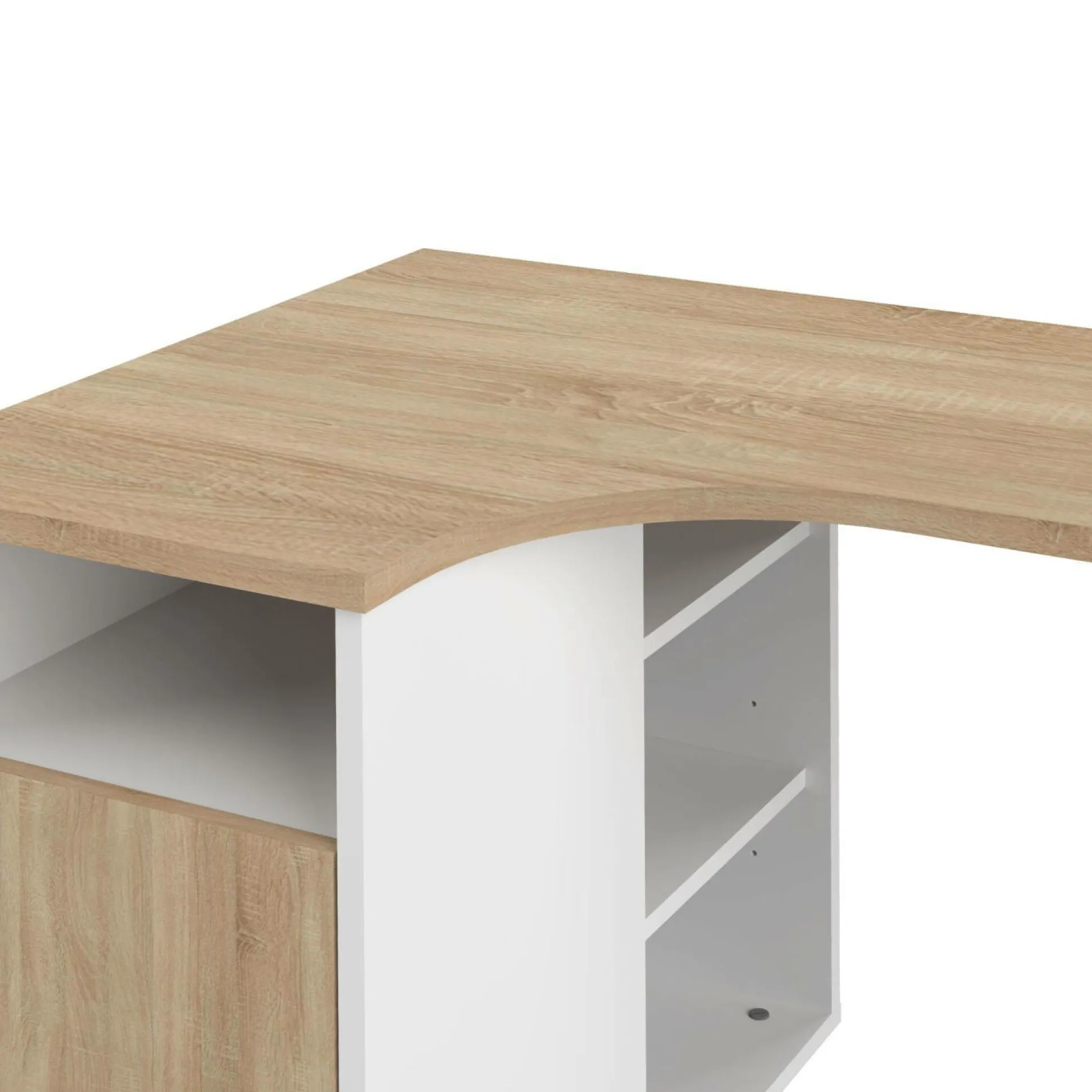 C.PRO PAR CAMIF Bureau Nook - Chêne/Blanc