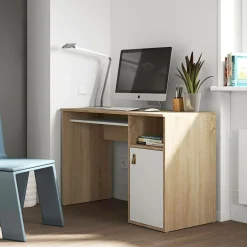 C.PRO PAR CAMIF Bureau Oxford - Chêne/Blanc