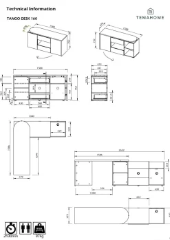 C.PRO PAR CAMIF Bureau pivotant Tango