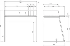 C.PRO PAR CAMIF Bureau Tennessee - Blanc/Chêne