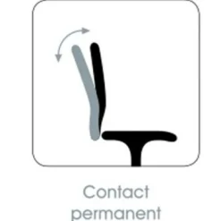 C.PRO PAR CAMIF Chaise de bureau Jade - Noir - Roulettes pour sol dur