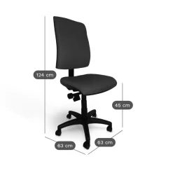 C.PRO PAR CAMIF Chaise de bureau Antoine II - Grenat - Roulettes pour sol dur