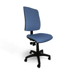 C.PRO PAR CAMIF Chaise de bureau Antoine II - Bleu - Roulettes pour sol souple