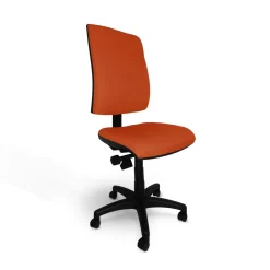 C.PRO PAR CAMIF Chaise de bureau Antoine II - Orange - Roulettes pour sol dur