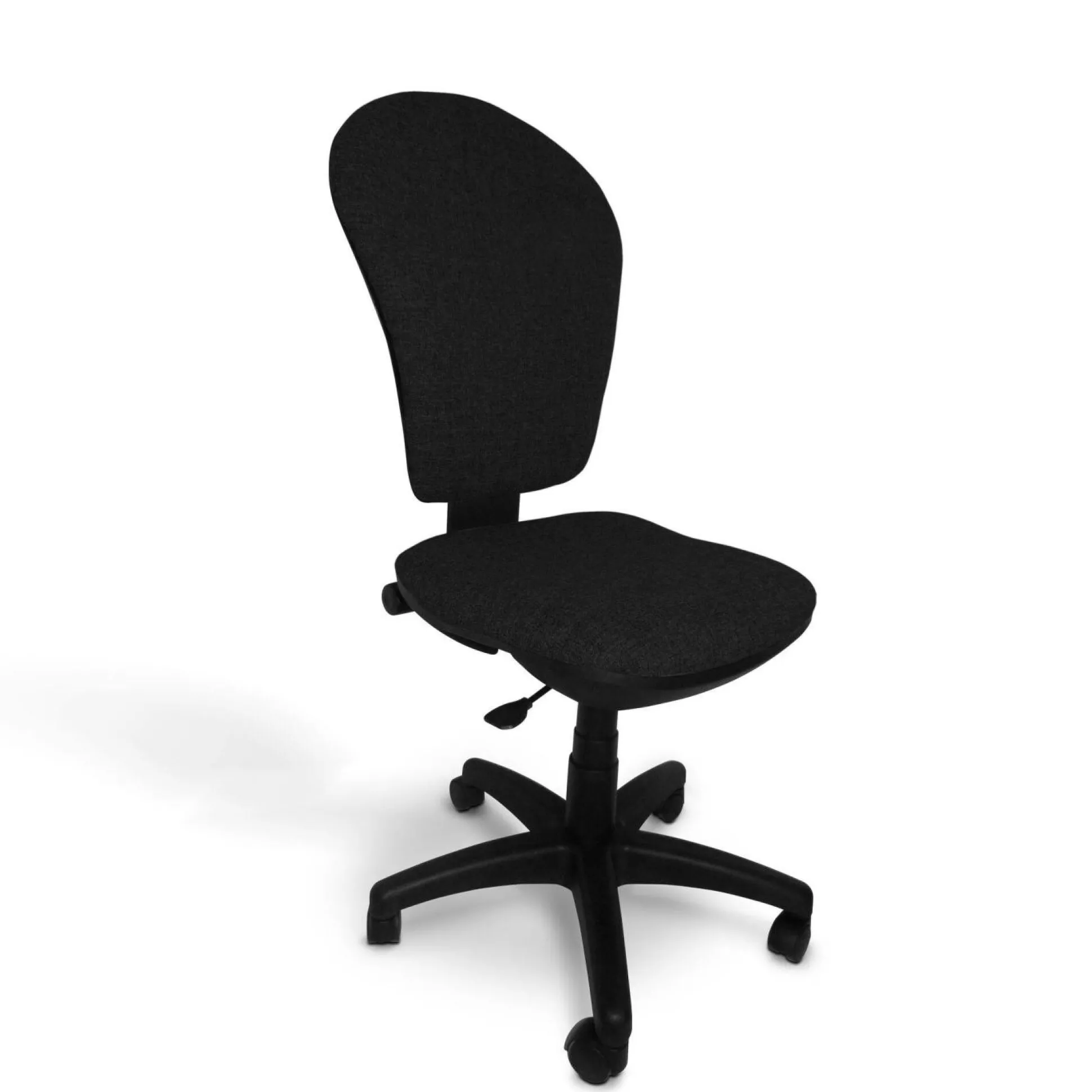 C.PRO PAR CAMIF Chaise de bureau Elise - Noir - Roulettes pour sol dur