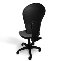 C.PRO PAR CAMIF Chaise de bureau Elise - Gris - Roulettes pour sol dur