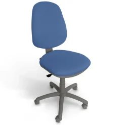 C.PRO PAR CAMIF Chaise de bureau Irmine - Bleu - Roulettes pour sol dur
