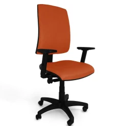 C.PRO PAR CAMIF Fauteuil de bureau Alexandre II - Orange - Roulettes pour sol dur