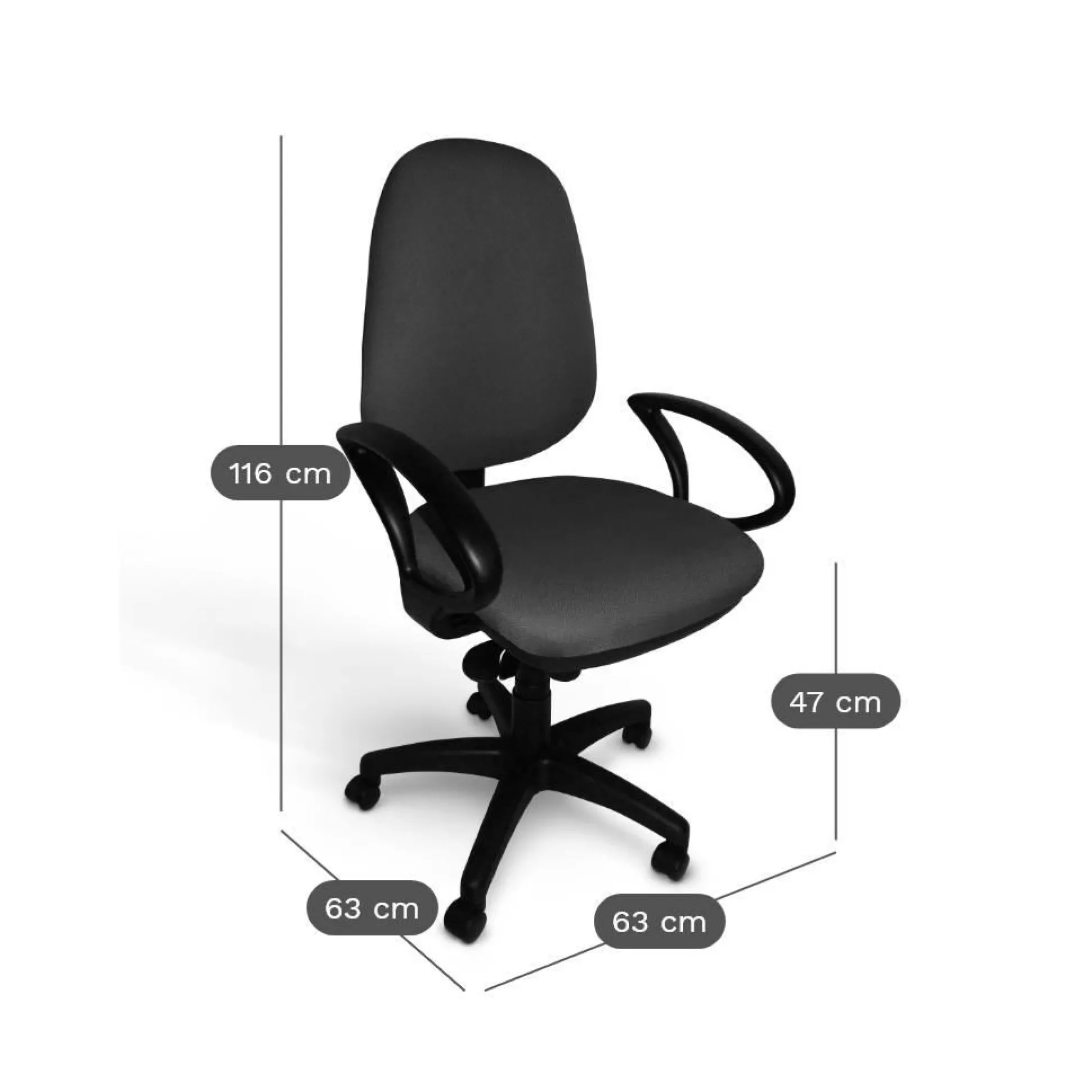 C.PRO PAR CAMIF Fauteuil de bureau Mélanie - Vert - Roulettes pour sol dur