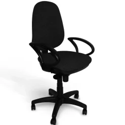 C.PRO PAR CAMIF Fauteuil de bureau Mélanie - Noir - Roulettes pour sol souple