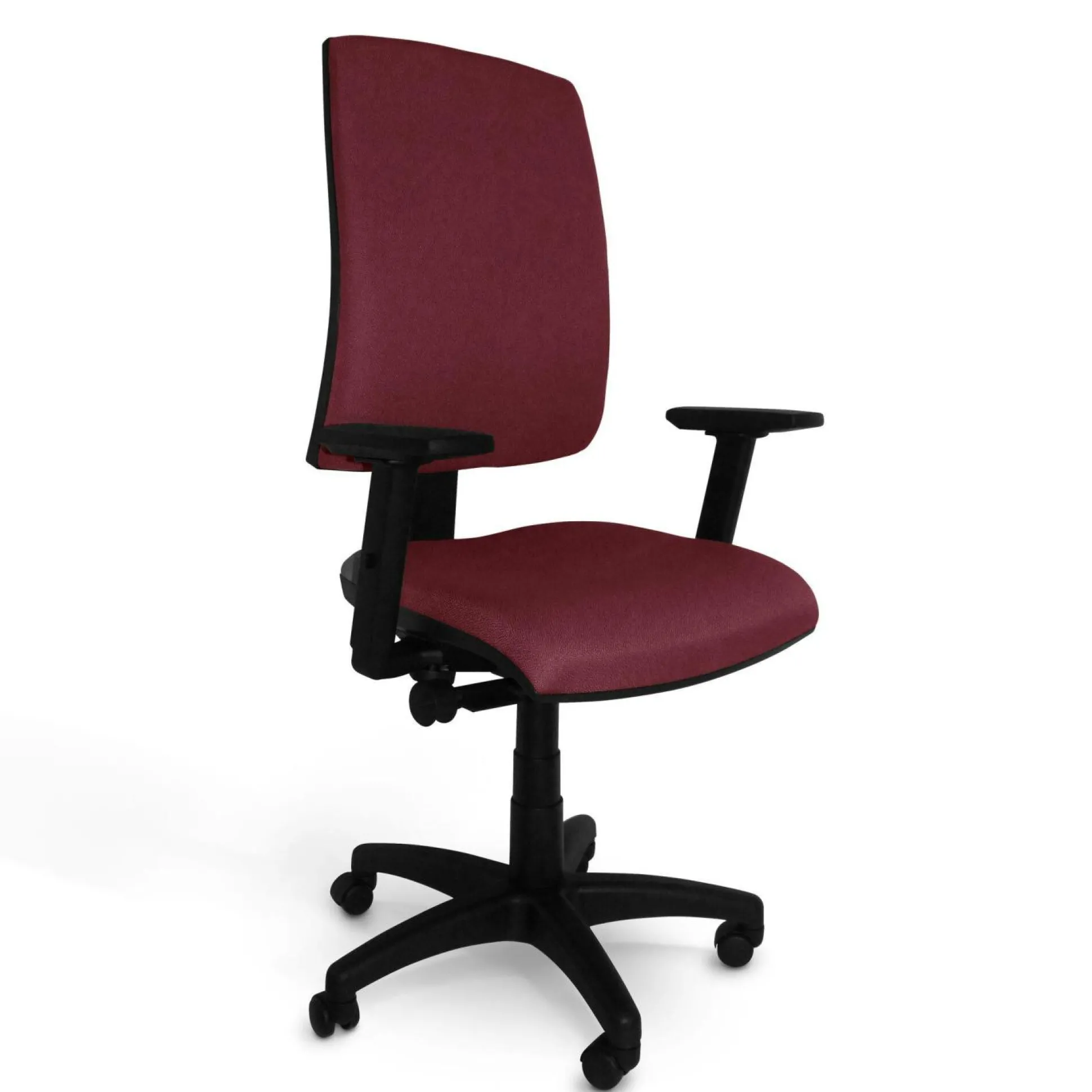 C.PRO PAR CAMIF Fauteuil de bureau Alexandre II - Grenat - Roulettes pour sol dur