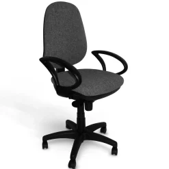 C.PRO PAR CAMIF Fauteuil de bureau Mélanie - Gris - Roulettes pour sol dur