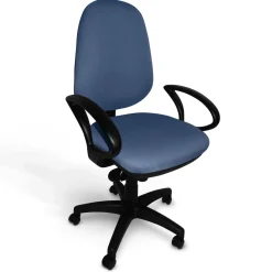 C.PRO PAR CAMIF Fauteuil de bureau Mélanie - Bleu - Roulettes pour sol dur