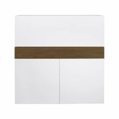 C.PRO PAR CAMIF Secrétaire Tim - Blanc/Noyer