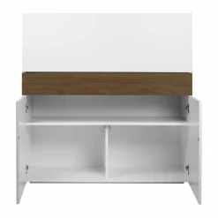 C.PRO PAR CAMIF Secrétaire Tim - Blanc/Noyer