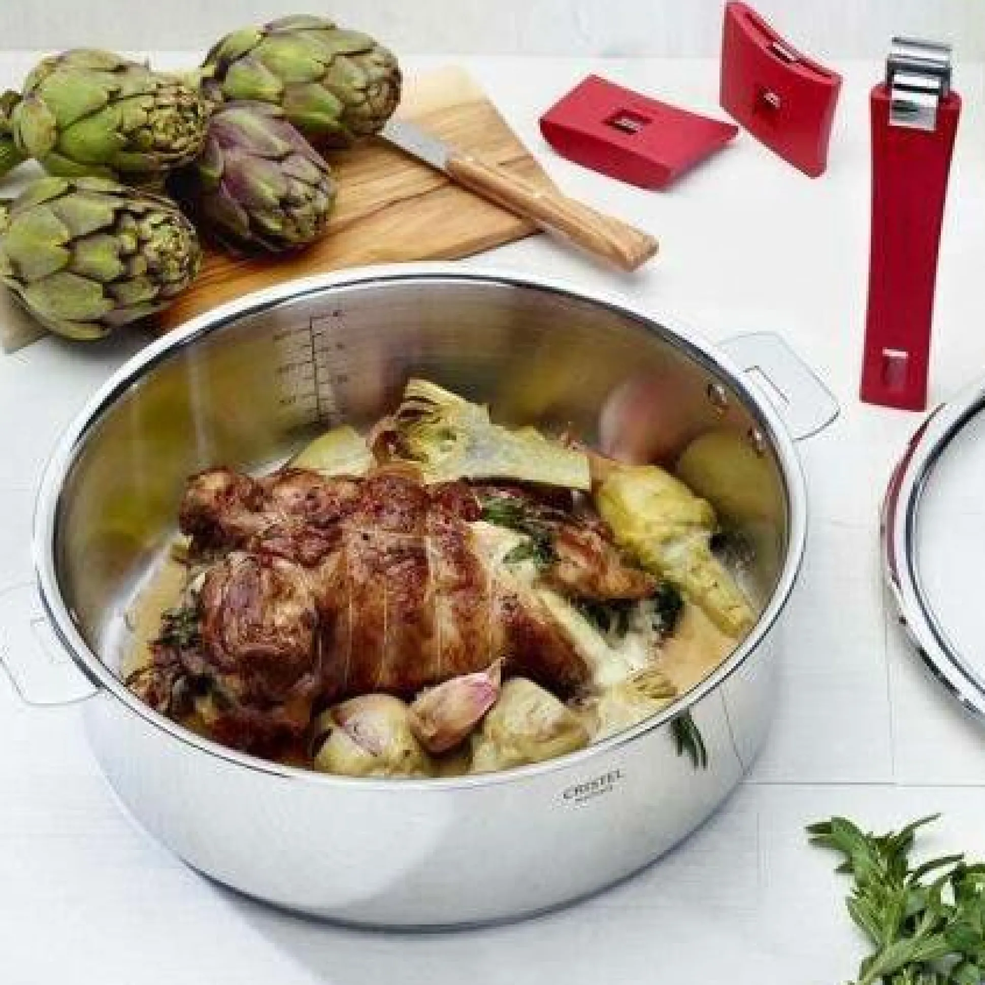 CRISTEL Casserole inox Mutine amovible - 20 cm