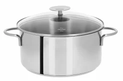 CRISTEL Faitout inox Mutine fixe avec couvercle - Diamètre 24 cm