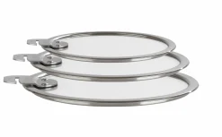 CRISTEL Lot de 3 couvercles plats 16/18/20 cm Strate Amovible