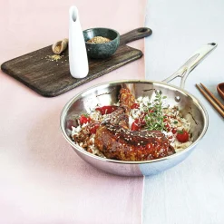 CRISTEL Poêle sautoir inox Castel Pro - Diamètre 28 cm