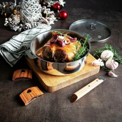 CRISTEL Sauteuse amovible + couvercle verre Mutine - 28 cm