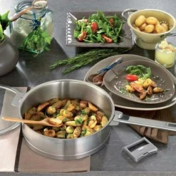 CRISTEL Sauteuse inox 24 cm avec couvercle Strate Amovible