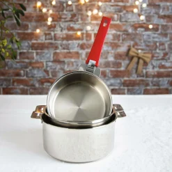 CRISTEL Set 3 casseroles Mutine avec poignée amovible framboise