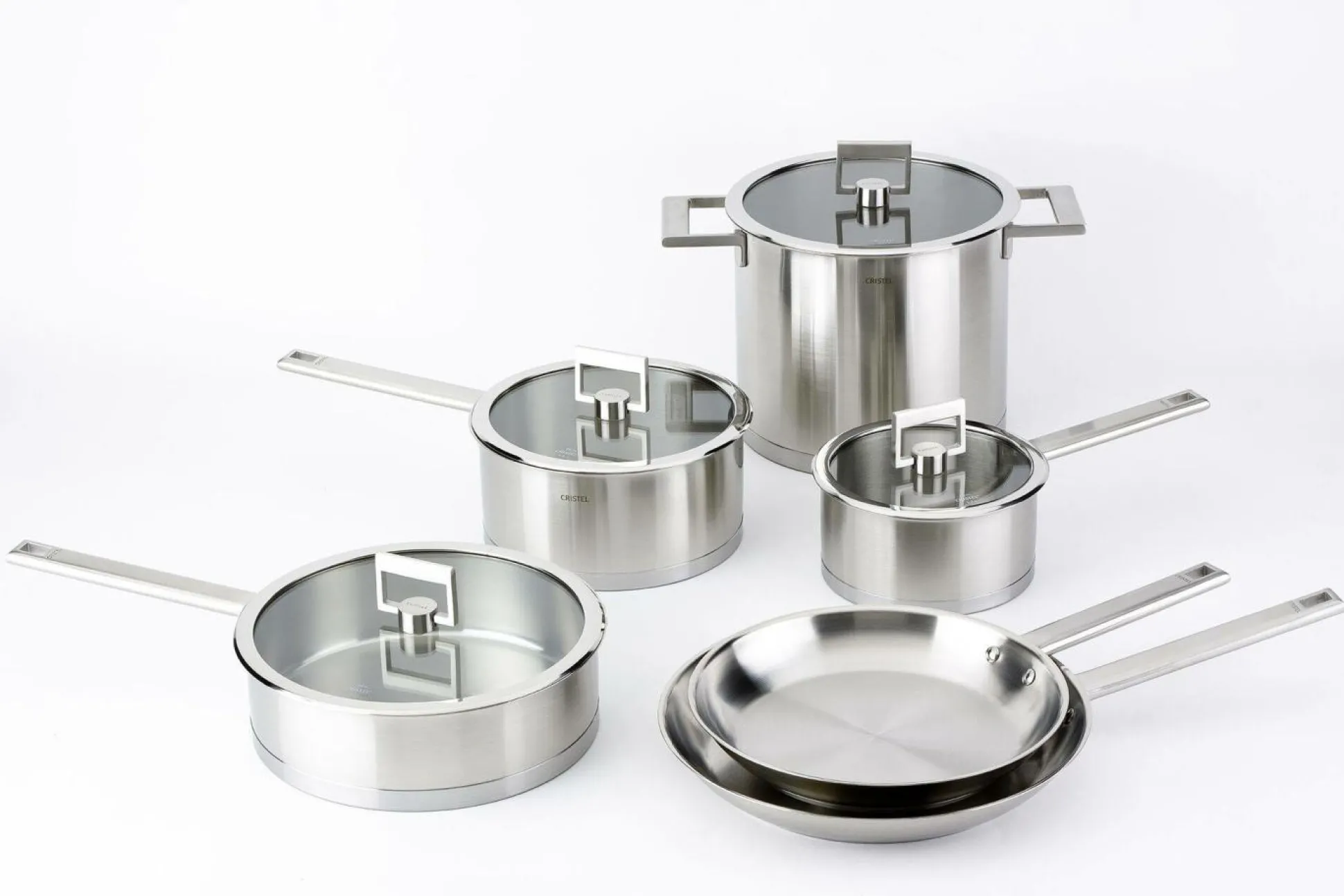 CRISTEL Set de 3 casseroles 16/18/20 cm Strate Fixe
