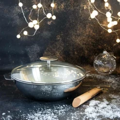 CRISTEL Wok Exceliss 28 cm avec couvercle Casteline Amovible