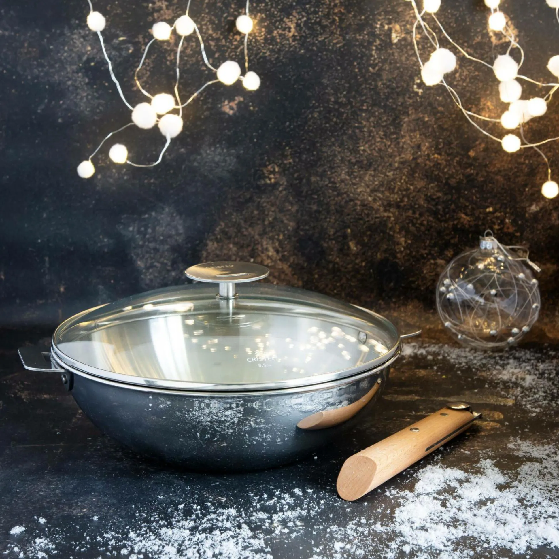 CRISTEL Wok inox 28 cm Casteline amovible