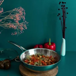 CRISTEL Wok inox Castel Pro sans couvercle - Diamètre 28 cm