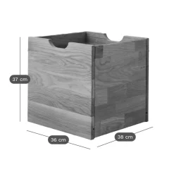 Cube de rangement bois massif Cyriel - Chêne Massif
