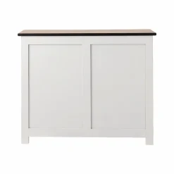 Desserte bois massif 2 portes 2 tiroirs Embellie - Blanc