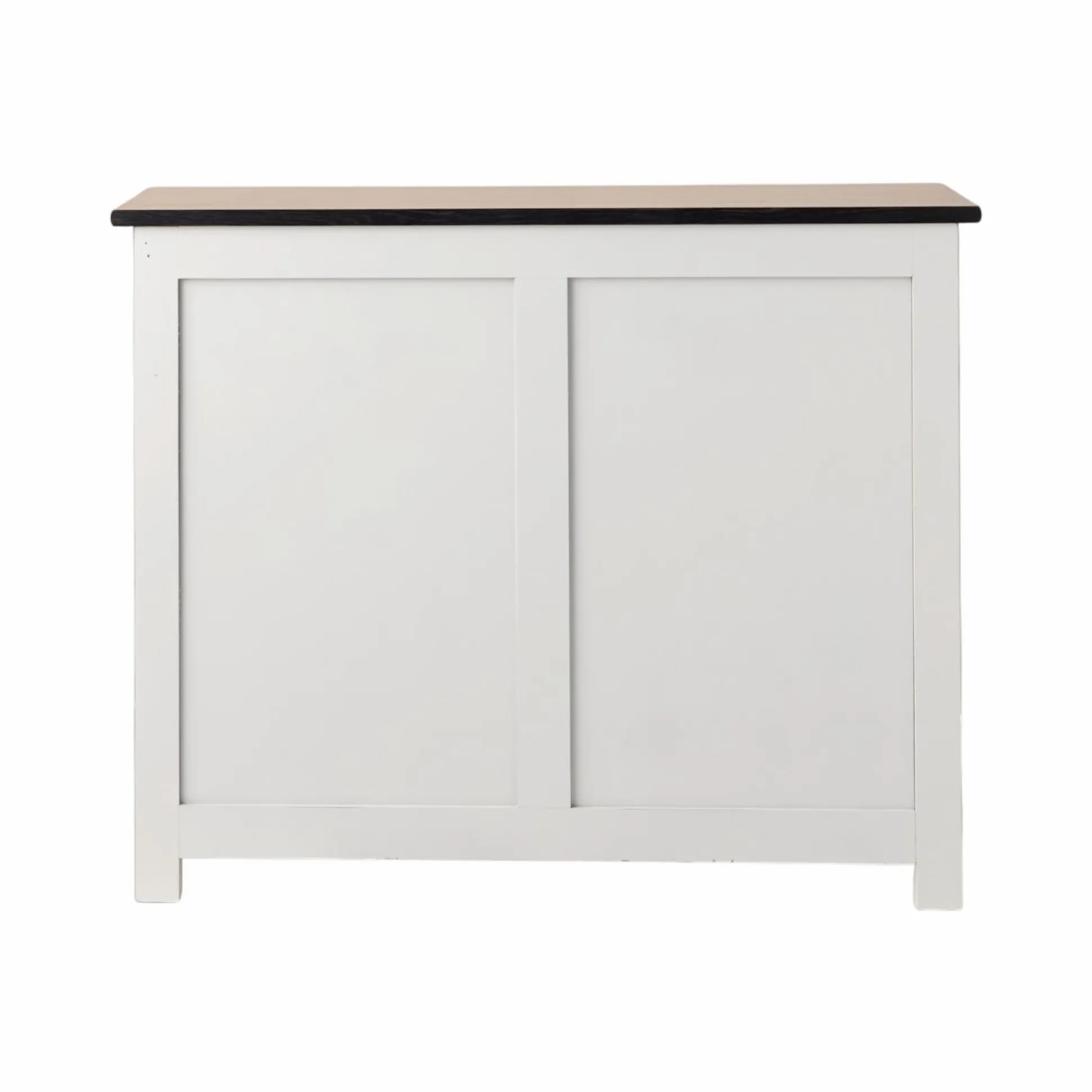 Desserte bois massif 2 portes 2 tiroirs Embellie - Blanc