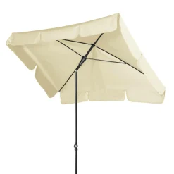 DOPPLER Parasol Rectangulaire 185 x 120 cm Sunline en Acier - Beige Nature