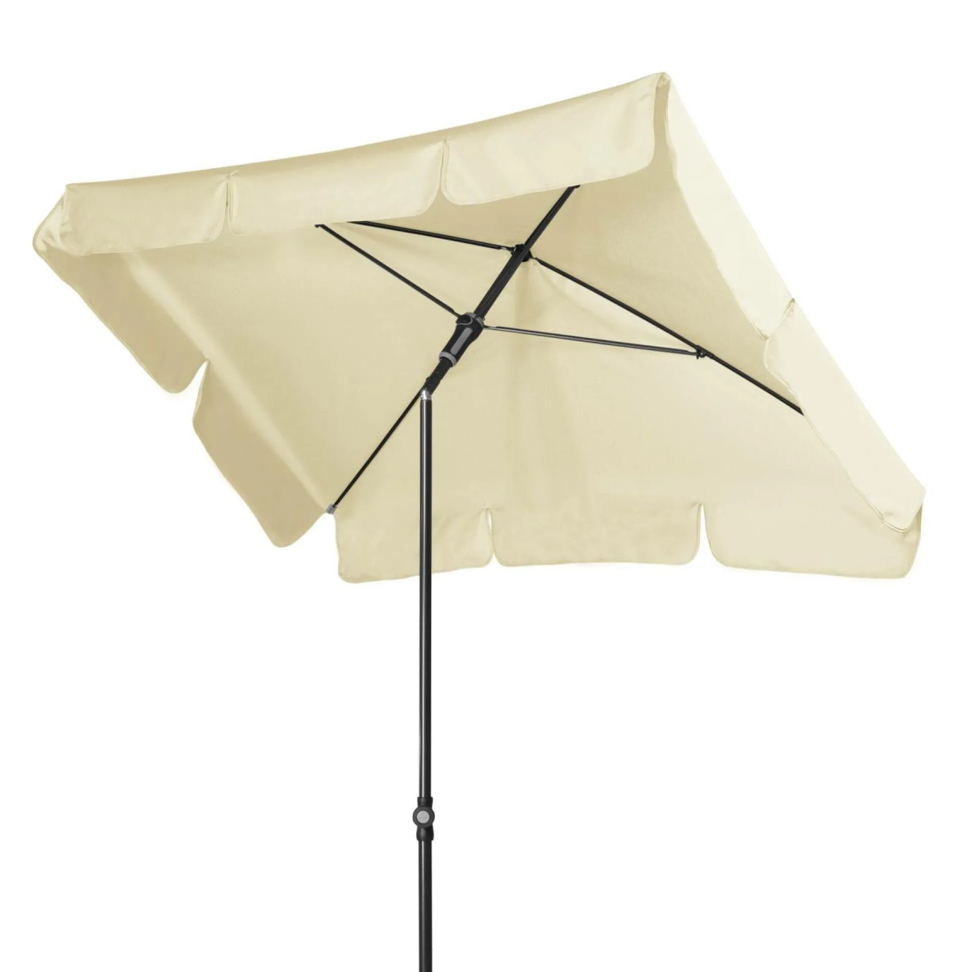 DOPPLER Parasol Rectangulaire 185 x 120 cm Sunline en Acier - Beige Nature