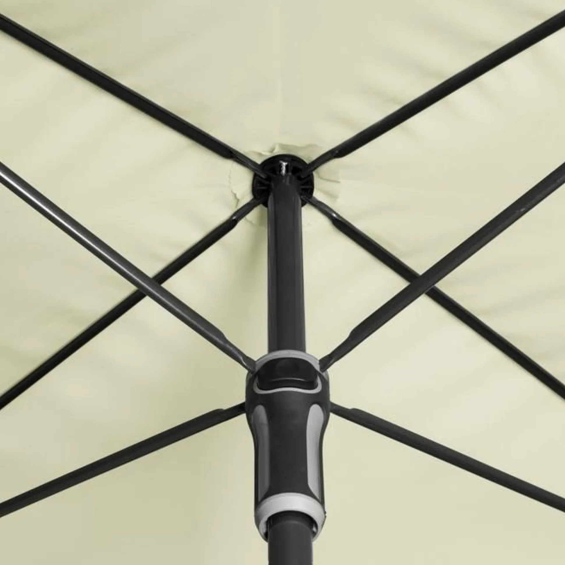 DOPPLER Parasol Rectangulaire 185 x 120 cm Sunline en Acier - Beige Nature