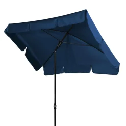 DOPPLER Parasol Rectangulaire 185 x 120 cm Sunline en Acier - Bleu Marine
