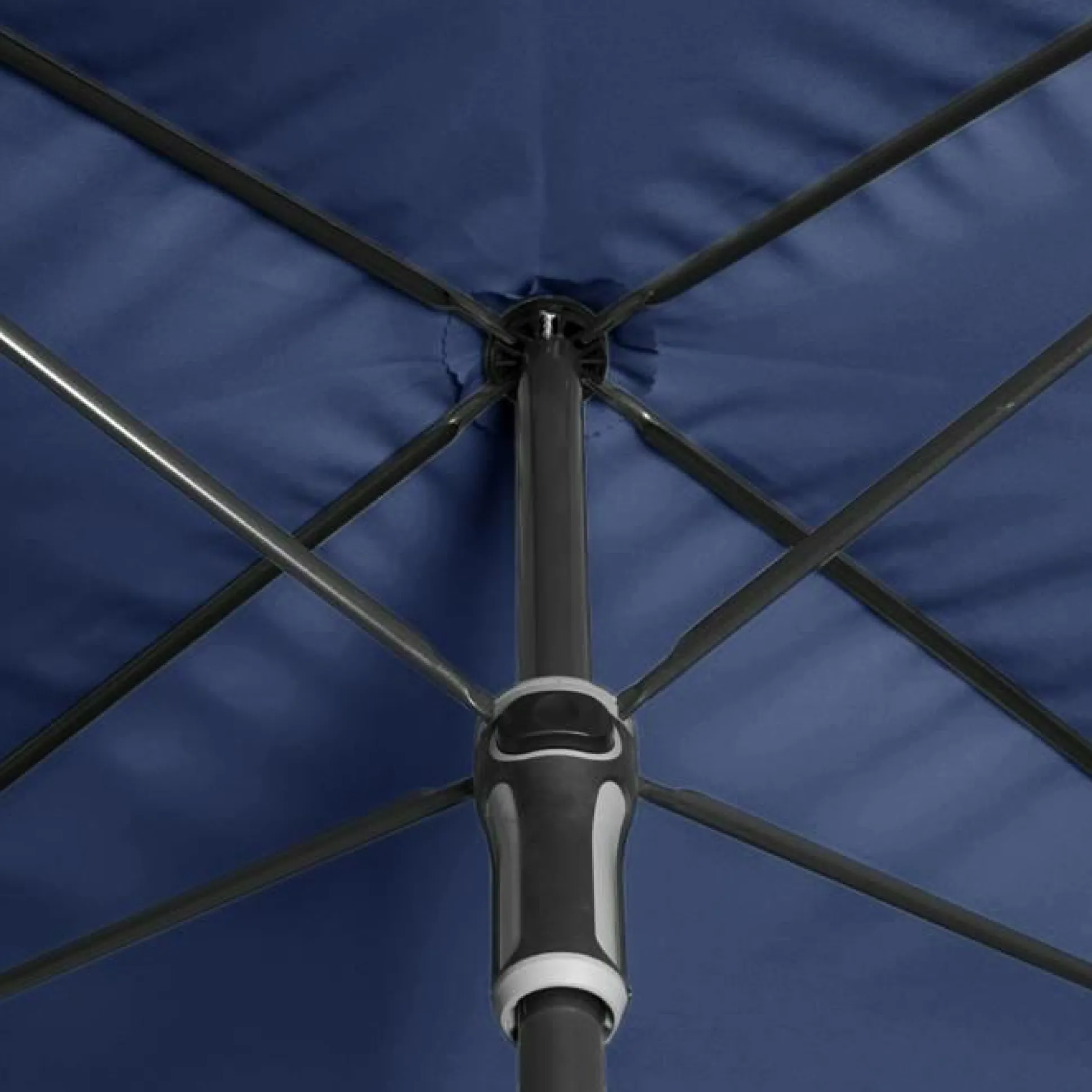 DOPPLER Parasol Rectangulaire 185 x 120 cm Sunline en Acier - Bleu Marine