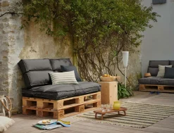 Dossier coussin palette recyclé Heva - Anthracite