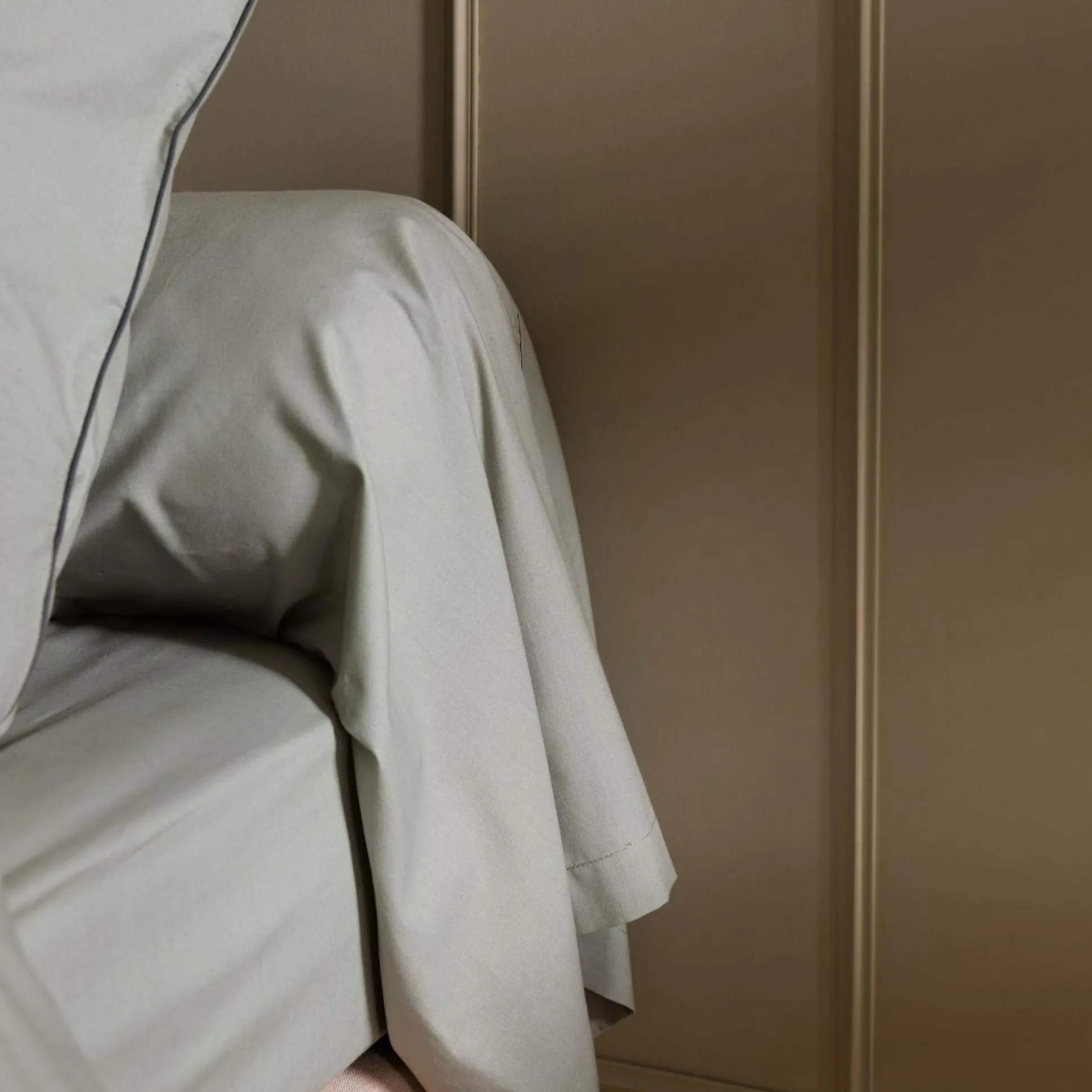 Drap housse coton bio Thaïs - Bronze - 140 x 190 cm