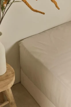 Drap housse coton lin Valentine - Lin - 140 x 190 cm