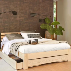 Drap housse literie de relaxation percale bio Elise - Blanc - 2 x 80 x 200 cm