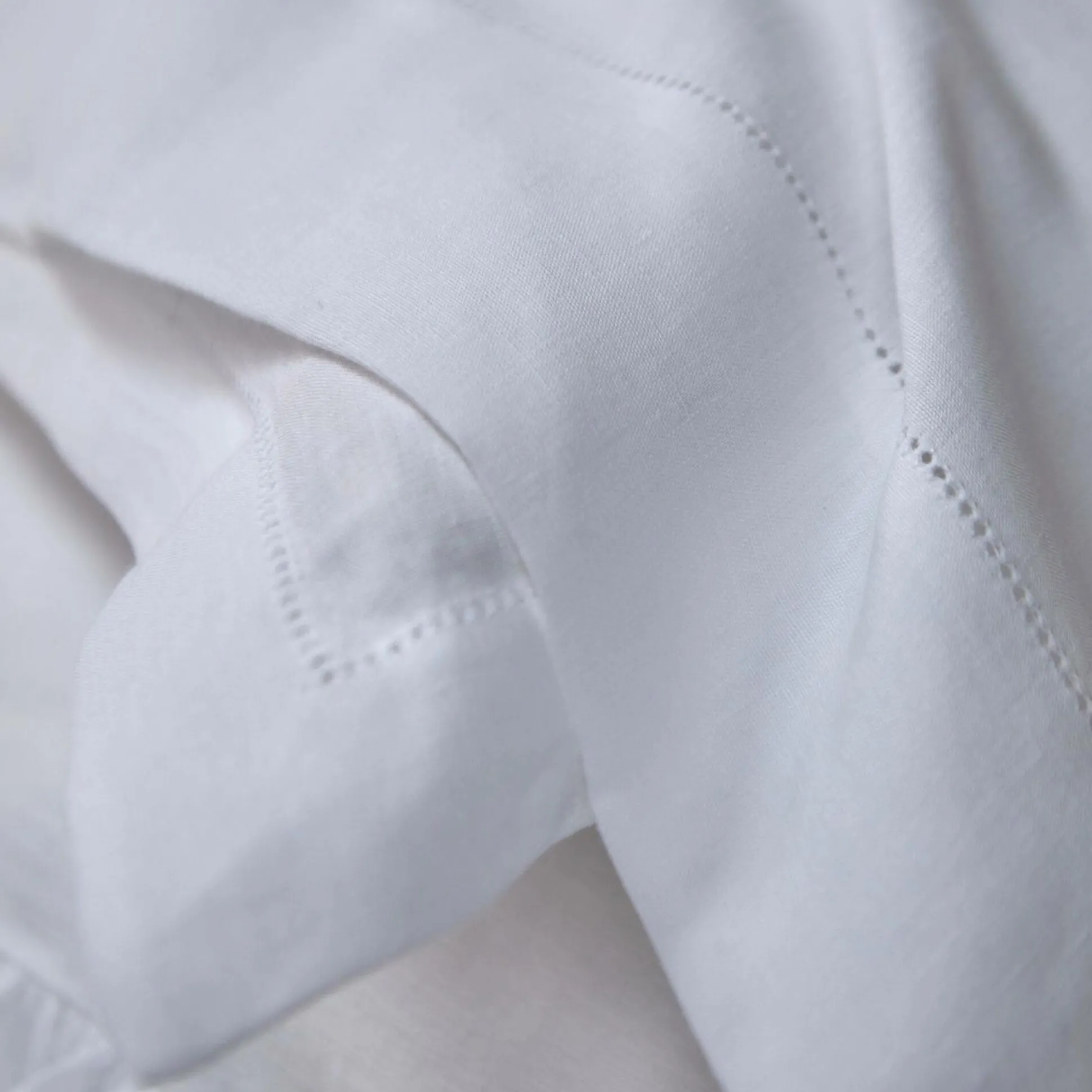 Drap lin Suzette - Blanc - 280 x 320 cm