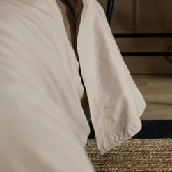 Drap plat coton bio Thaïs - Ficelle - 240 x 300 cm