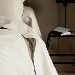 Drap plat coton bio Thaïs - Dune - 240 x 300 cm