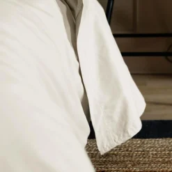 Drap plat coton bio Thaïs - Dune - 240 x 300 cm