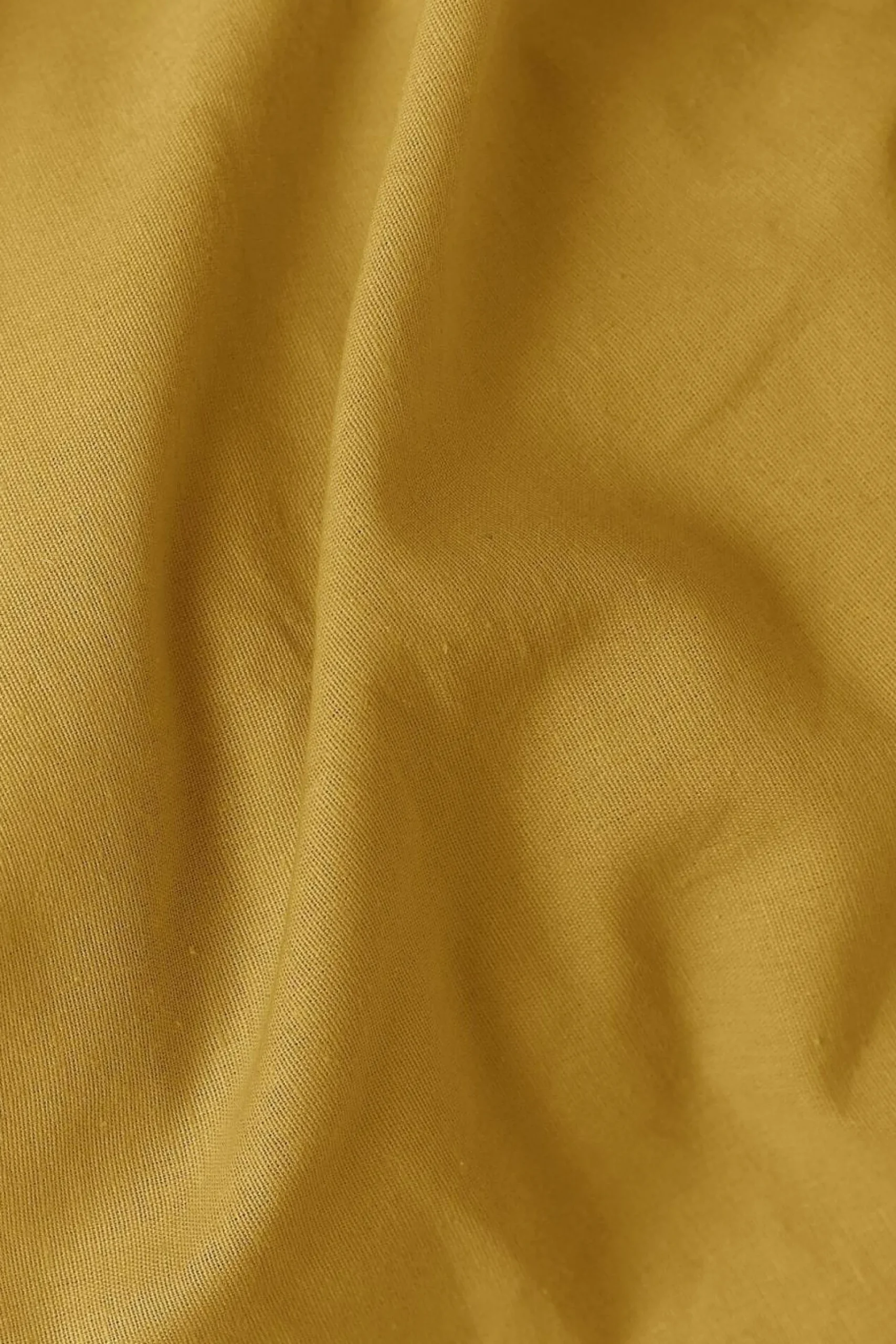 Drap plat coton lin Valentine - Curry - 240 x 300 cm