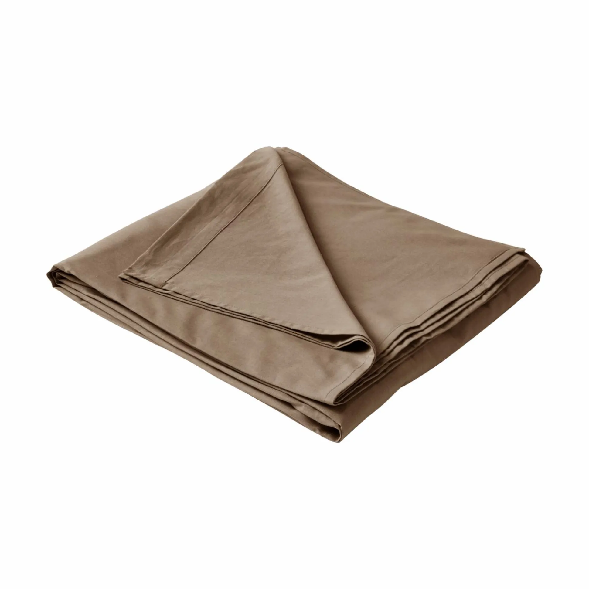 Drap plat coton lin Valentine - Taupe - 240 x 300 cm