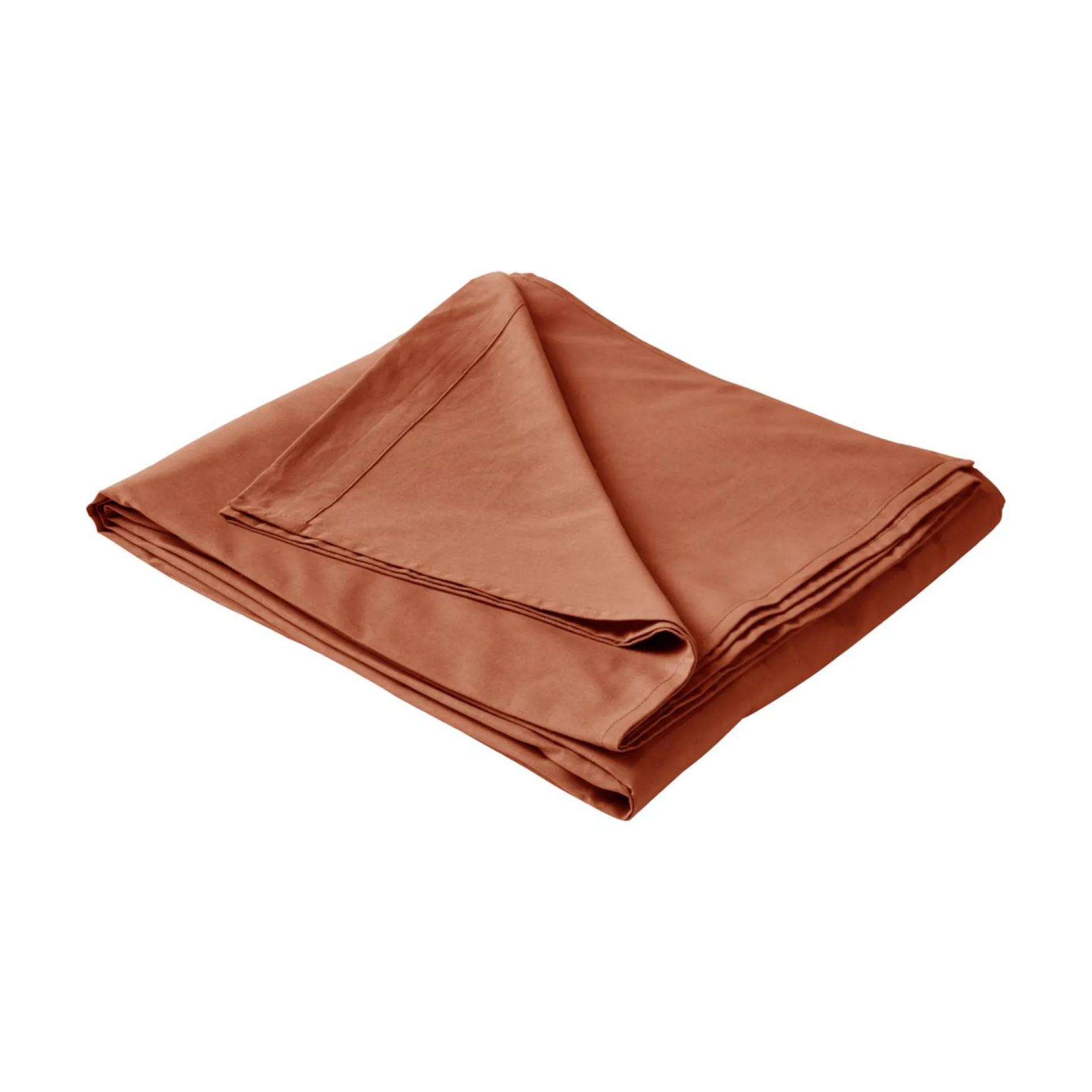 Drap plat coton lin Valentine - Terracotta - 240 x 300 cm
