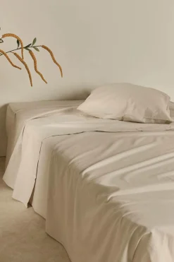 Drap plat coton lin Valentine - Lin - 270 x 300 cm